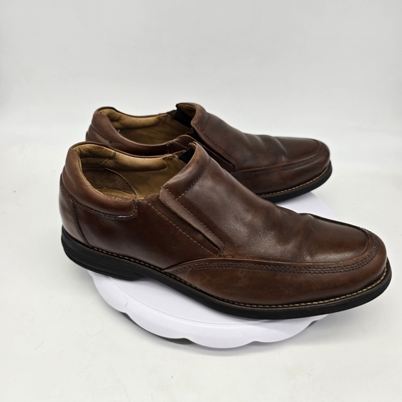 Studio Belvedere Shoe Men’s 10 D Brown Torino Leather Loafers Casual Dress - Picture 8 of 9